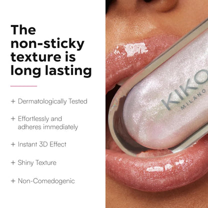 KIKO Milano 3D Hydra Lip Gloss - Ultra Hydrating, High Shine, Non-Sticky Lip Plumper