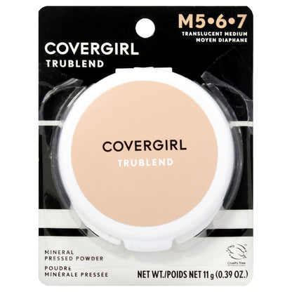 Trublend Pressed Powder - Translucent Medium 004, 0.39 oz for Flawless Finish