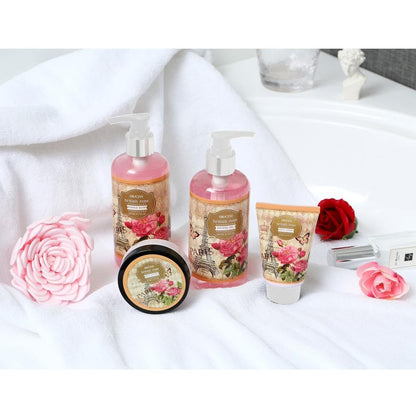 Mother’S Day Gift Baskets for Women - 8 Pcs Luxury Rose Scented Heel Shoe Design Bath and Body Spa Basket - Shower Gel, Bubble Bath, Body Butter, Lotion & More -Gift for Her, Mom, Friends by