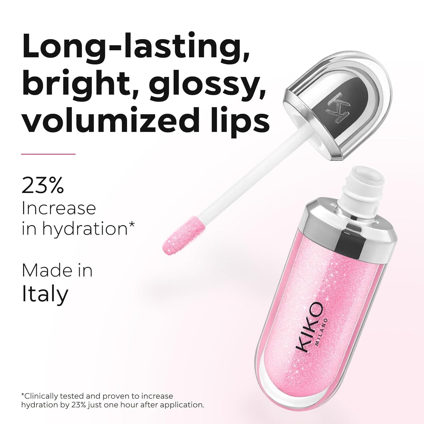 KIKO Milano 3D Hydra Lip Gloss - Ultra Hydrating, High Shine, Non-Sticky Lip Plumper